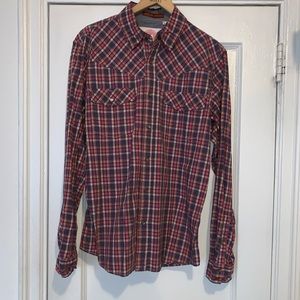 Christian Audigier Western Style Plaid Shirt